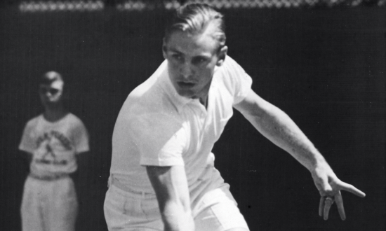 Joe Hunt playing tennis